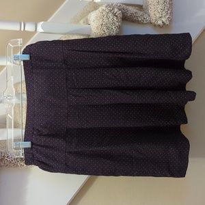 Navy/Purple Lined Skirt, Size Small